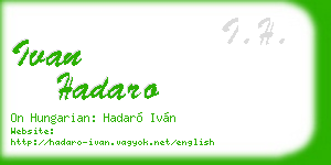 ivan hadaro business card